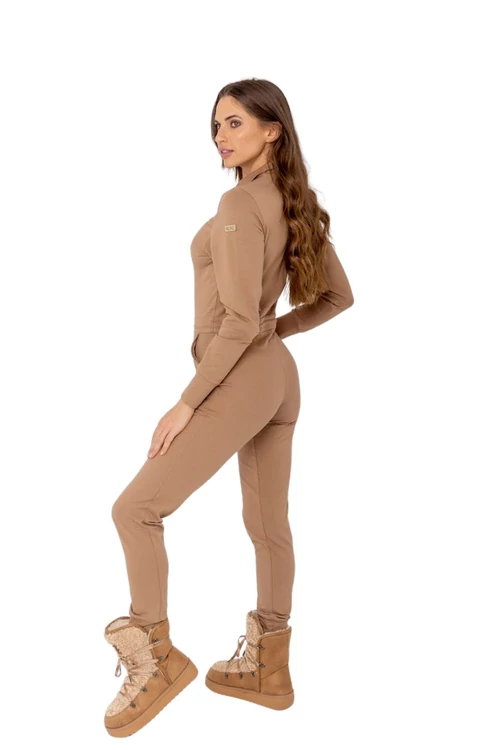 Indi-Go női fitnesz overál barna